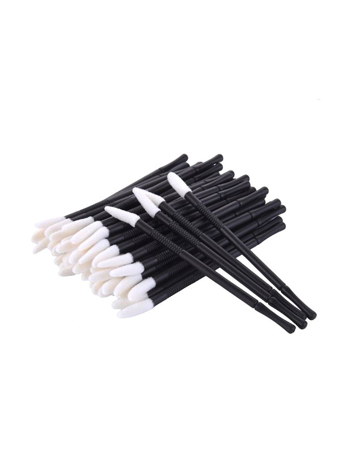 فرشاة شفاه قابلة للاستخدام لمرة واحدة من 100 قطعة أبيض/أسود