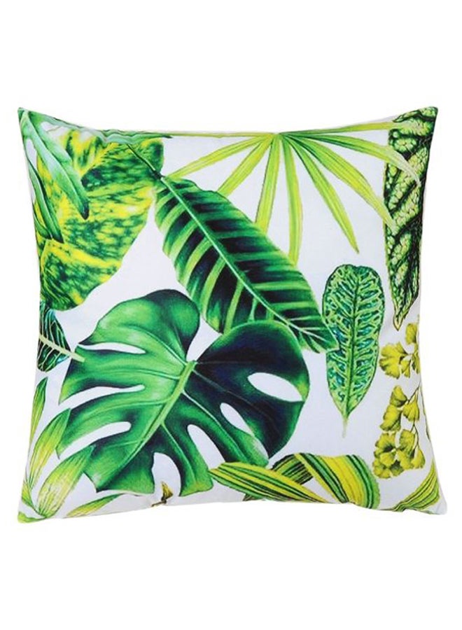 Decorative Square Shape Throw Pillow Case Yellow/Green/White - Image 1