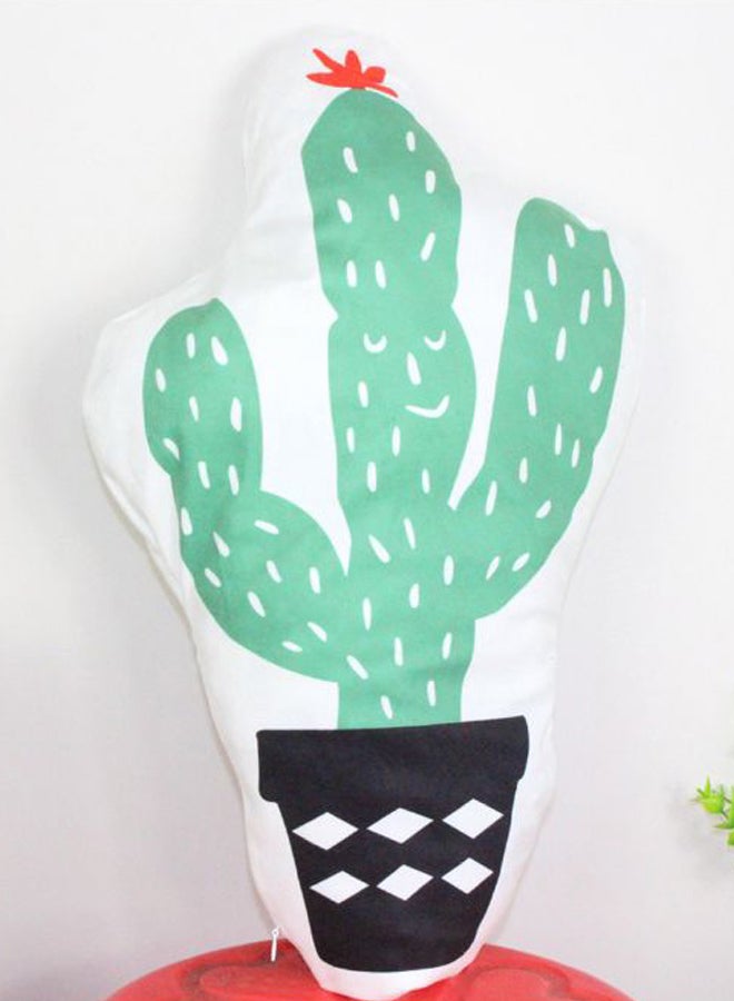 Pineapple Cactus Food Snack Shape Plush Pillow Case Green/Black/White - Image 2