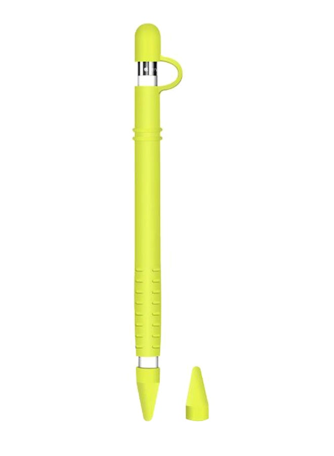 Sleeve Case Cover With Charging Cap Holder For Apple Pencil Yellow 