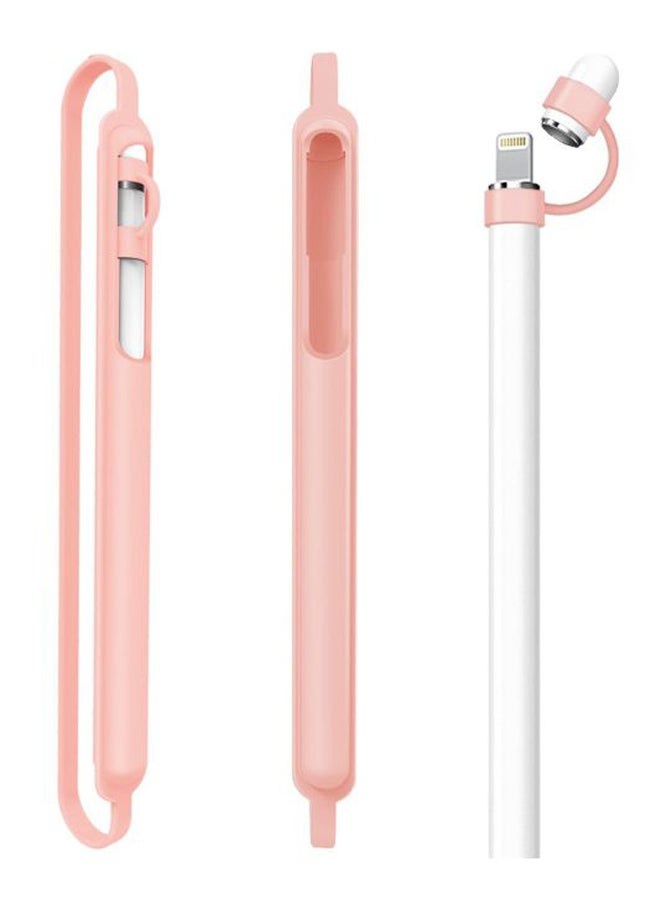 Protective Cap Holder Sleeve Cover For Apple Pencil Pink 