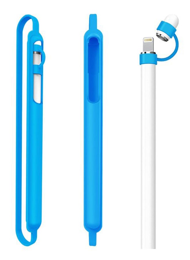 Generic - Protective Cap Holder Sleeve Cover For Apple Pencil Blue - Image 1
