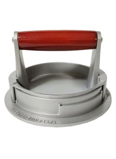 Round Shape Hamburger Press Silver 14centimeter