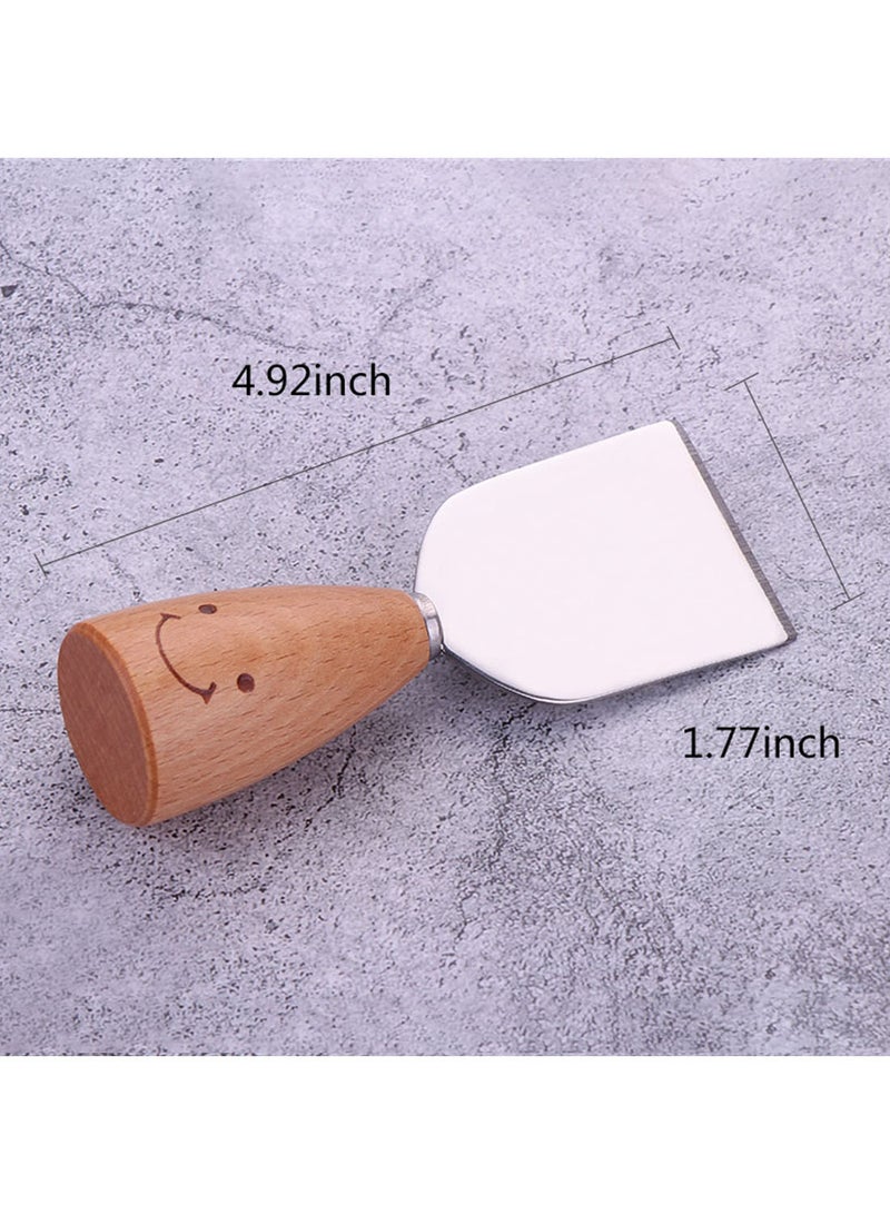 TD HOME - 4-Piece Stainless Steel Cheese Knife Set With Wooden Handle Silver/Brown - Image 1