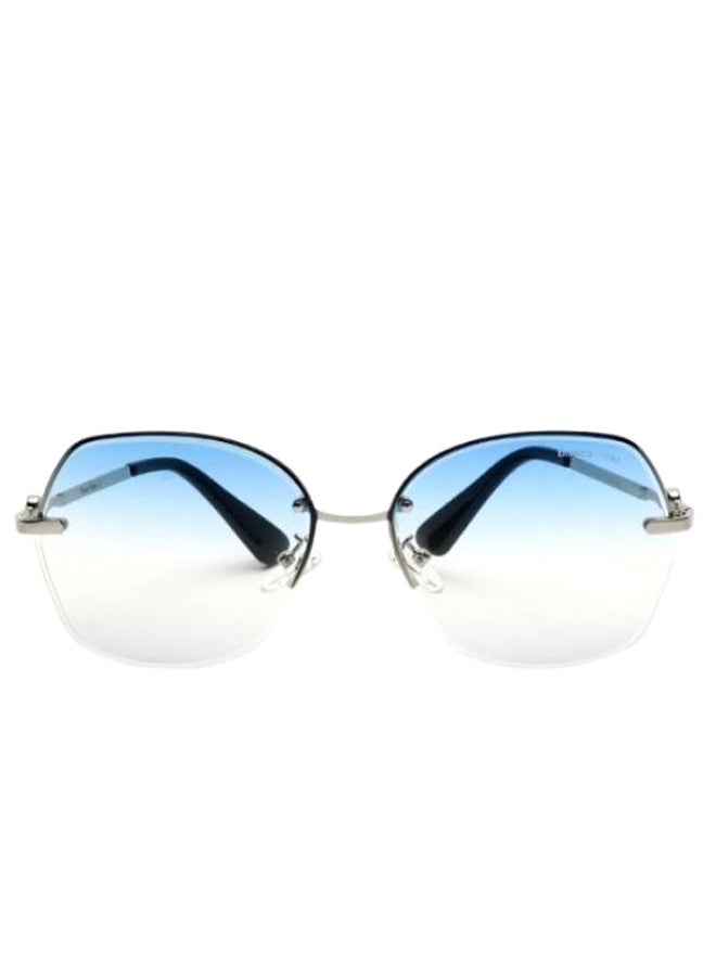 Bianco Nero Women's UV Protective Asymmetrical Frame Sunglasses 2367  - Image 1
