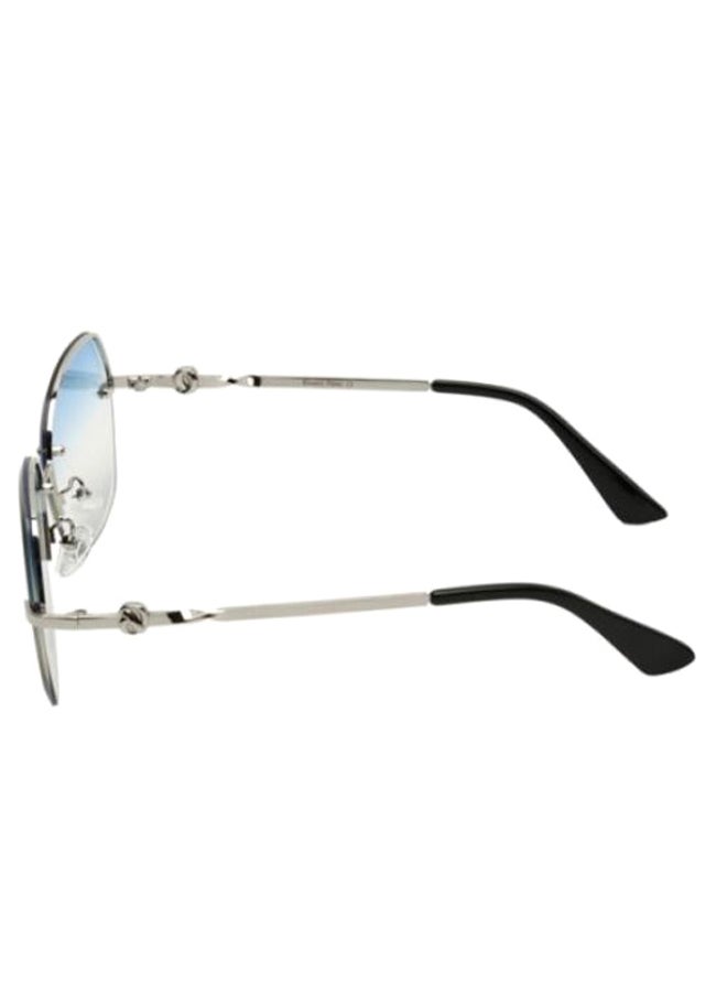 Bianco Nero Women's UV Protective Asymmetrical Frame Sunglasses 2367  - Image 3