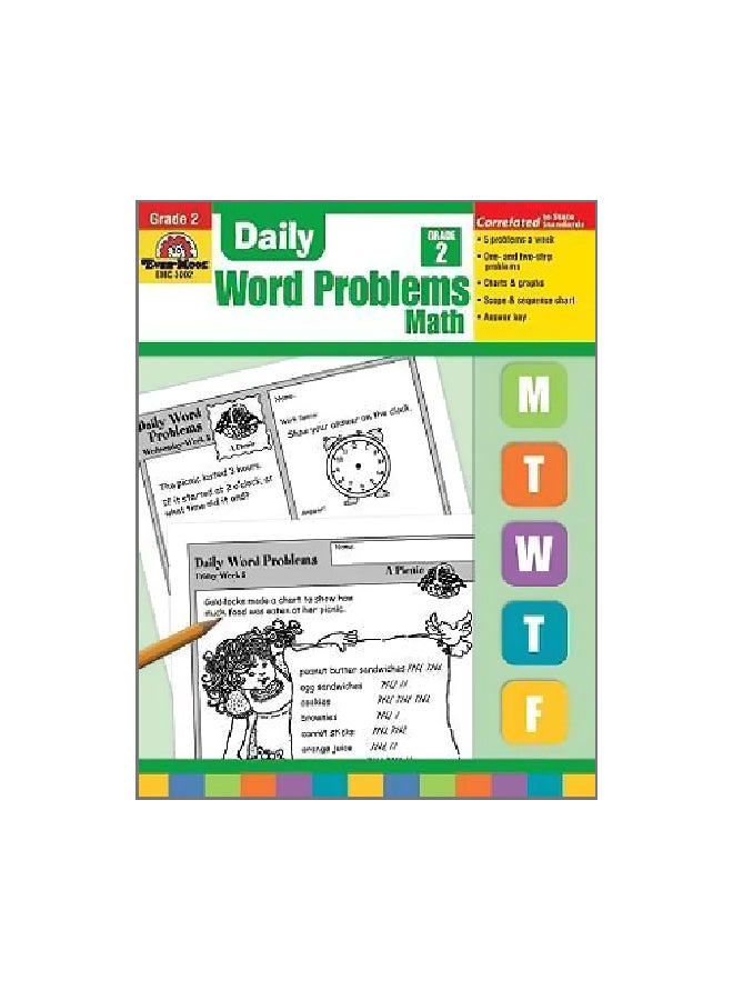 Daily Word Problems Math Grade 2 Paperback English by Jill Norris - 01-Oct-01 