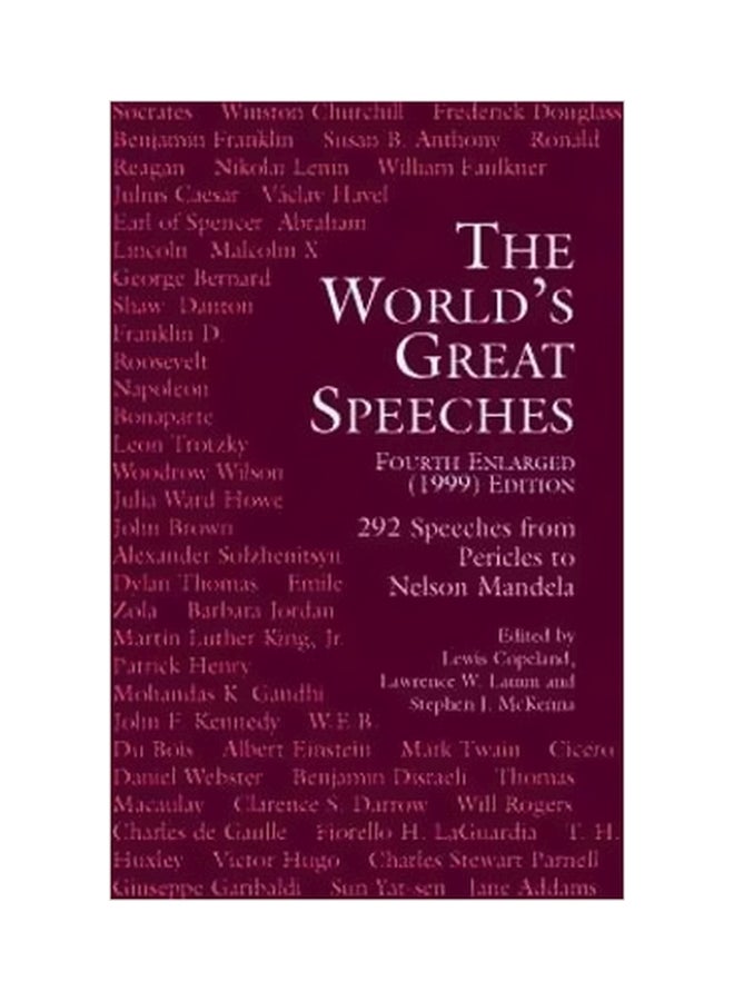 The World's Great Speeches Paperback English by Lewis Copeland - 21-Sep-99