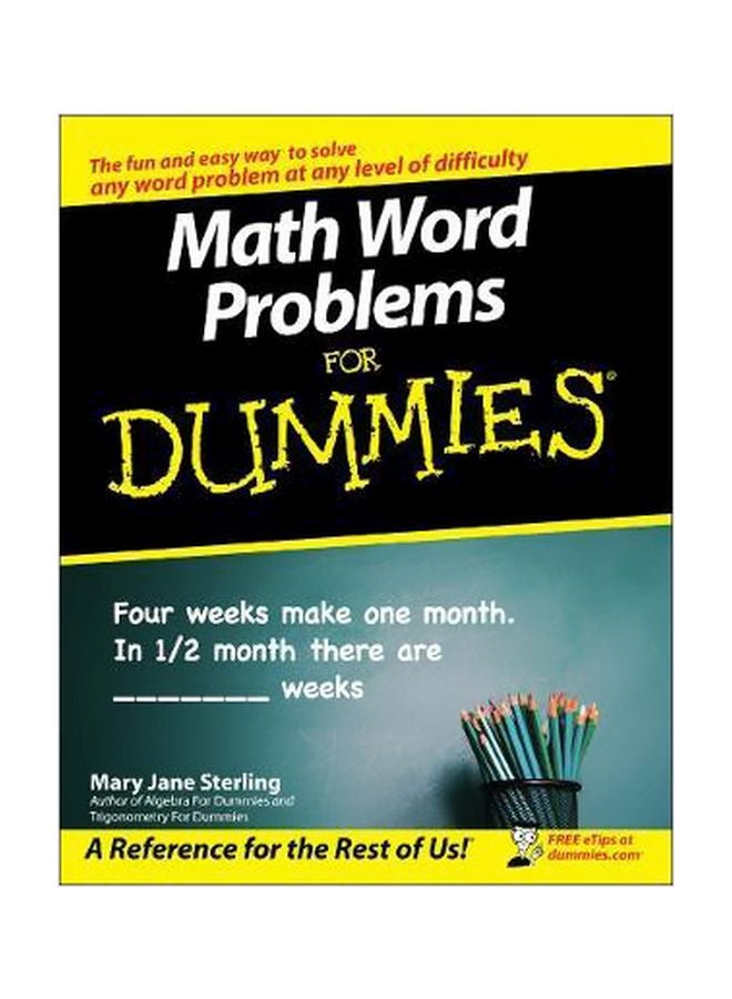 Math Word Problems For Dummies Paperback English by Mary Jane Sterling - 05-Nov-07
