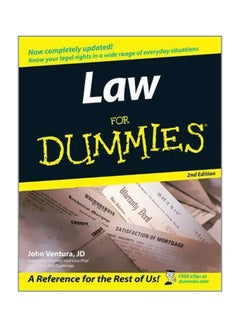 Law For Dummies Paperback English by John Ventura - 25 February 2005 - v1562142884/N27395571A_1