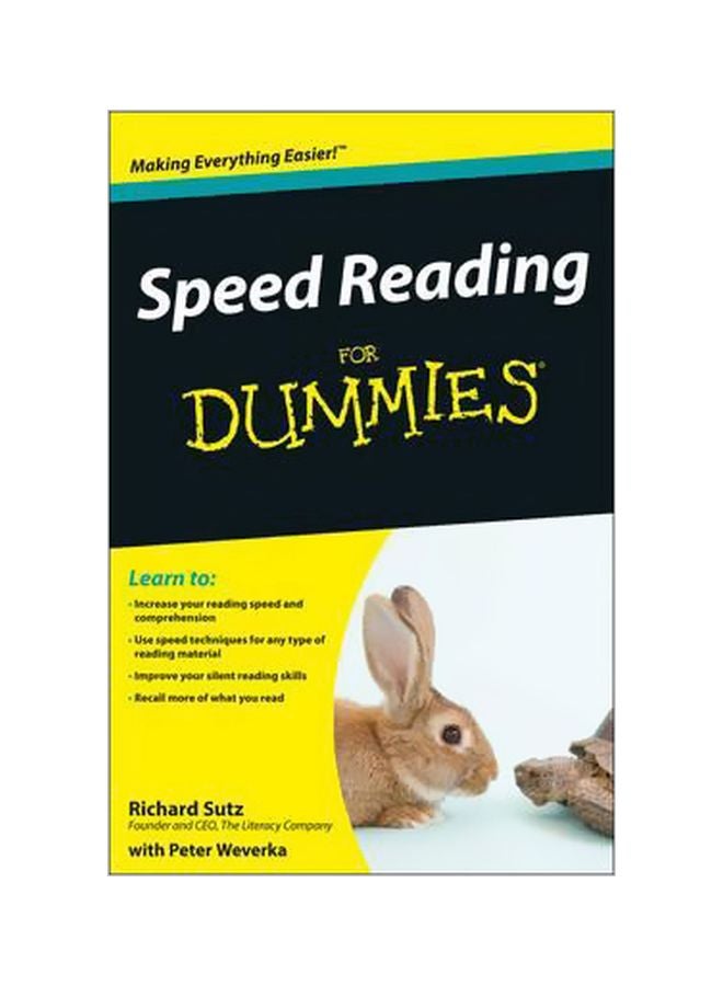 Speed Reading For Dummies Paperback English by Richard Sutz - 3 August 2009