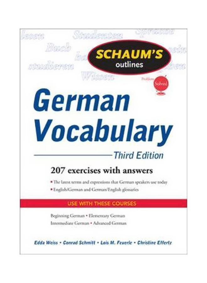 German Vocabulary Paperback English by Edda Weiss - 16 September 2009