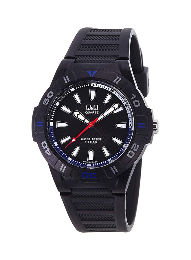 Q&Q men Rubber Analog Wrist Watch GW36J009Y - 44 mm - Black - Image 1