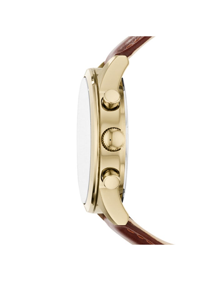FOSSIL men Flynn Leather Chronograph Watch BQ2261  - Image 2