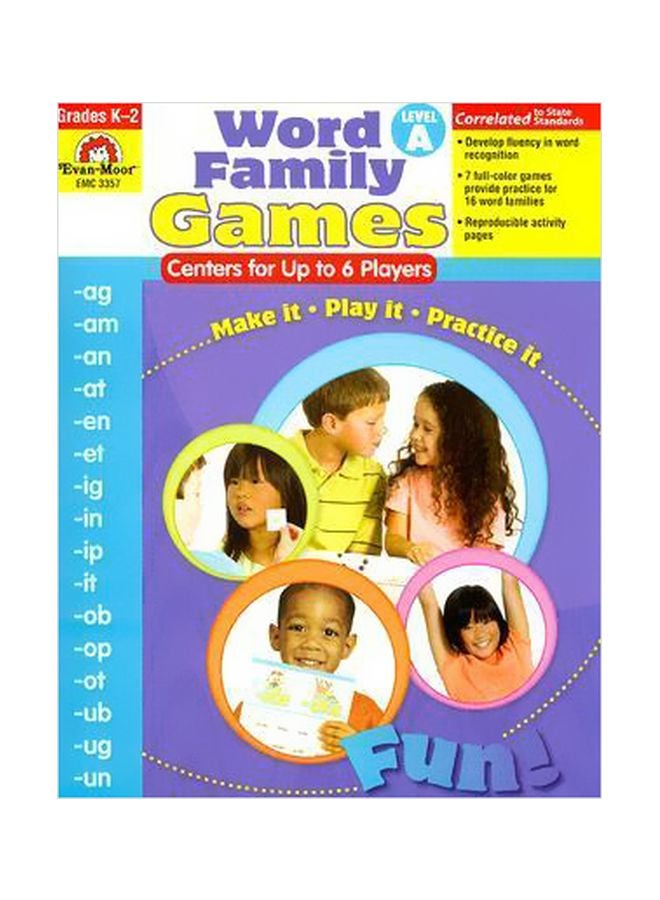 Word Family Games Level A : Grades K-2 Make It, Play It, Practice It Paperback English by Jo Ellen Moore - 31 March 2007 