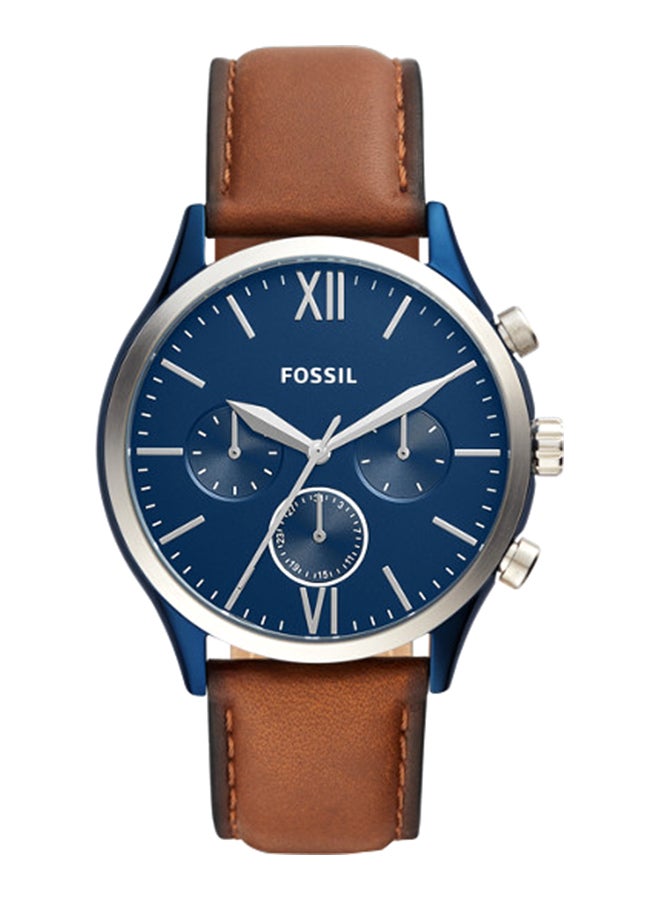 FOSSIL - Men's Fenmore Midsize Luggage Leather Multifunction Watch BQ2402 - Image 1