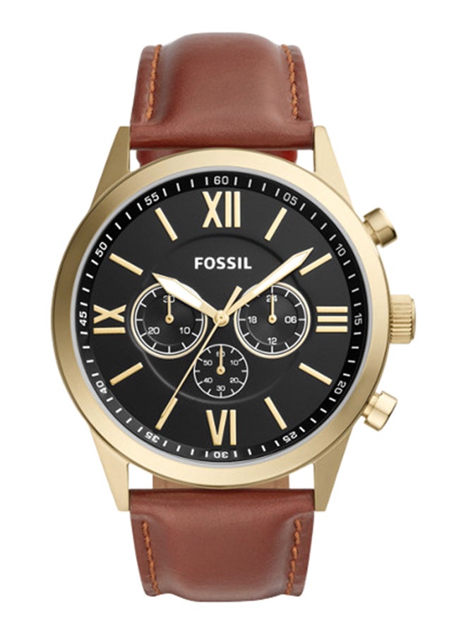 FOSSIL men Flynn Leather Chronograph Watch BQ2261  - Image 1