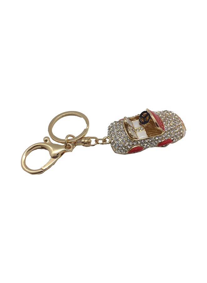 Stone Studded Car Shape Key Chain Key Ring - v1562144033/N26635498A_1