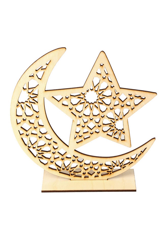 Ramadan Wooden Plaque Ornament Yellow 15x10x3cm