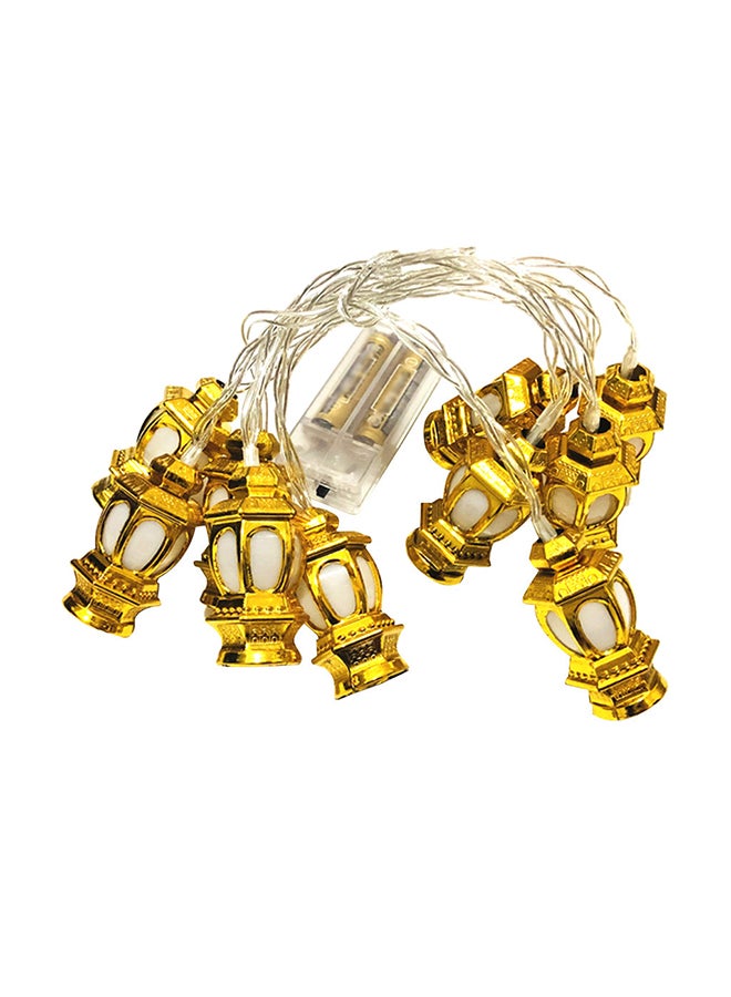 أضواء الأعياد للزينة بإضاءة LED ذهبي 11x11x7سم  - Image 1