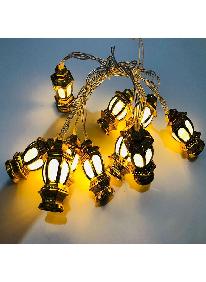 أضواء الأعياد للزينة بإضاءة LED ذهبي 11x11x7سم  - Image 2
