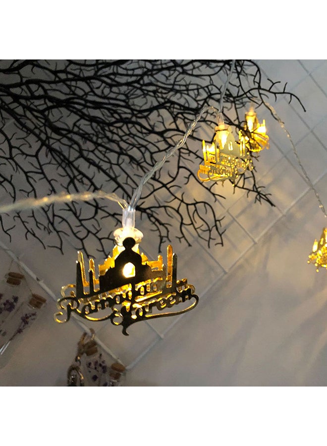 شريط إضاءة LED بتصميم قلعة لشهر رمضان أصفر Sسم  - Image 3