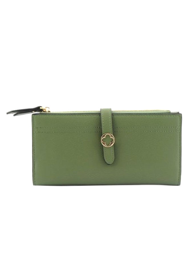 MADLEEN Leather Clutch Green - Image 1