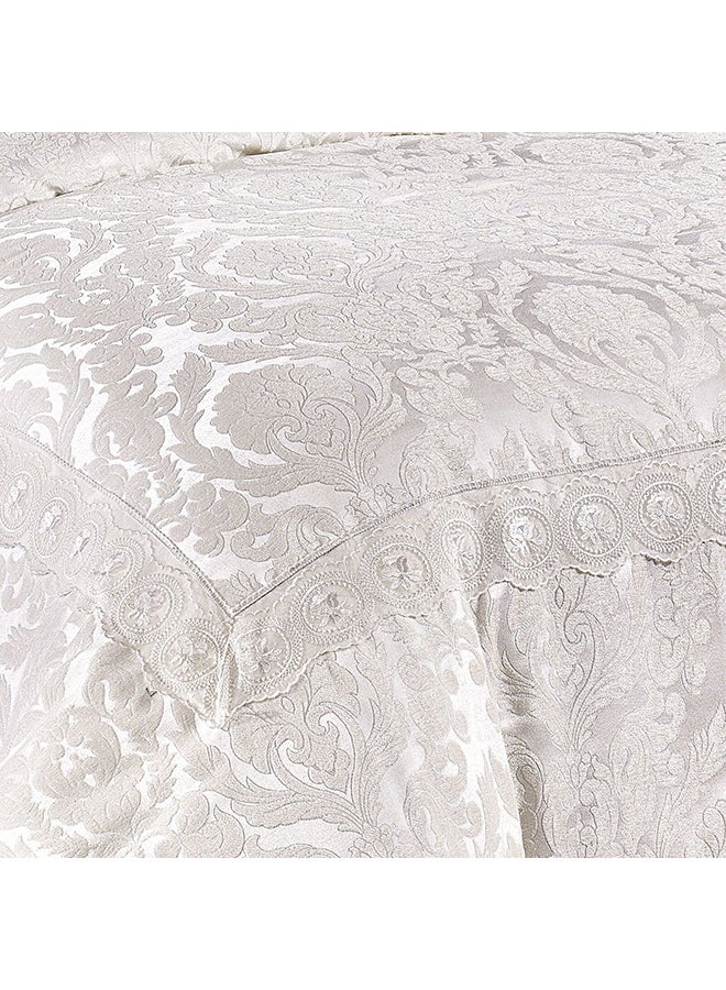 طقم لحاف ميس من نسيج الجاكار الفاخر للاستخدام المنزلي ومناسب للعرائس من 13 قطعة cotton أبيض 280x240سم - v1562148172/N26574754A_3