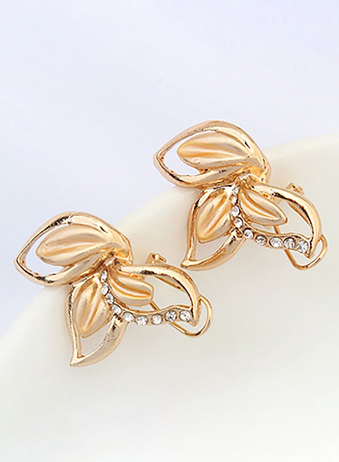 Sharpdo - Leaf Imitation Diamond Jewelry Set - Image 1