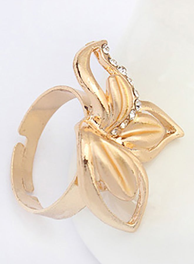 Sharpdo - Leaf Imitation Diamond Jewelry Set - Image 1