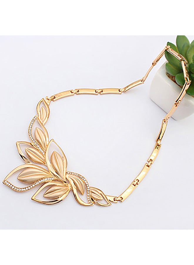 Sharpdo - Leaf Imitation Diamond Jewelry Set - Image 1