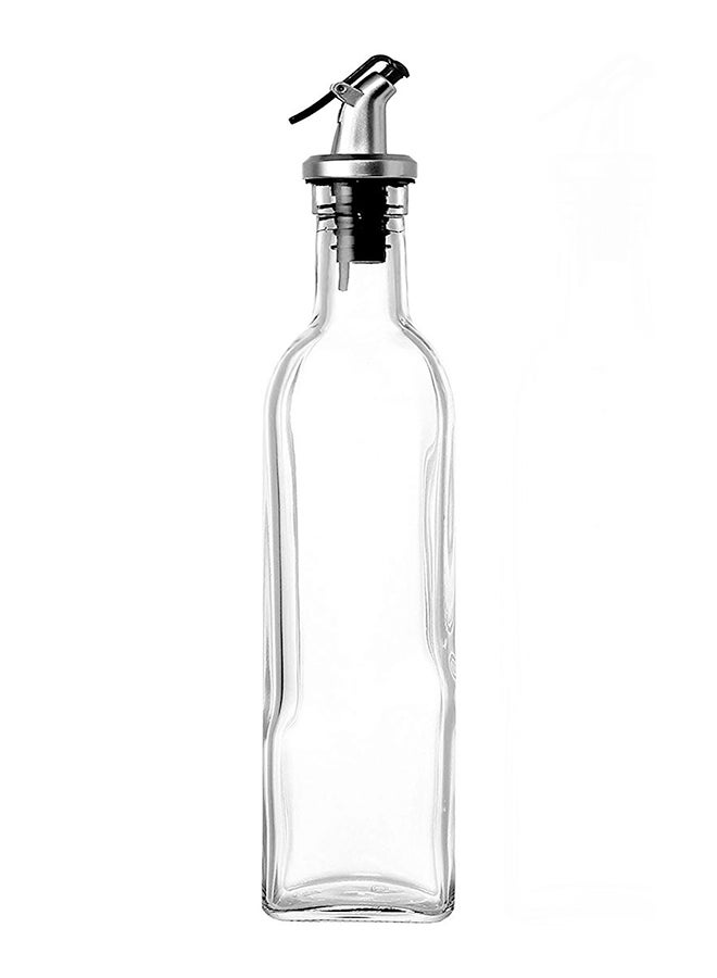Gulfdealz Glass Cruet Bottle With Lever Release Pourers Olive Oil Vinegar Dispenser Clear 12centimeter  - Image 1