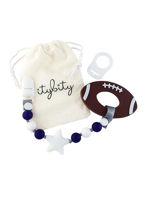 Baby Teether And Pacifier Clip Set
