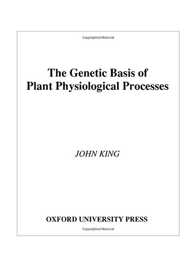 The Genetic Basis Of Plant Physiological Processes hardcover english - 19-01-1993 