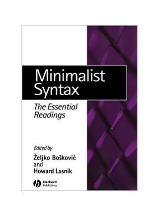 Minimalist Syntax: The Essential Readings Paperback English by Zeljko Boskovic - 01-01-2007 - v1562156042/N27205699A_1