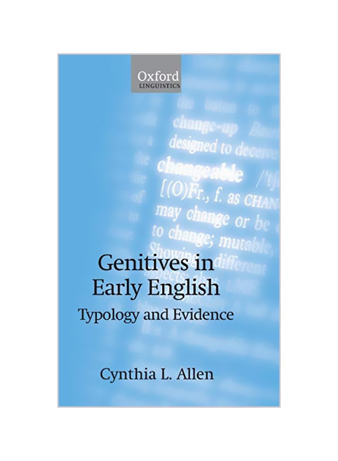 Genitives In Early English: Typology And Evidence Hardcover English by Cynthia L. Allen - 30-11-2008