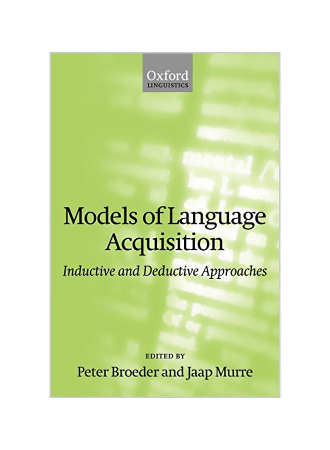 Models Of Language Acquisition paperback english - 26-09-2002