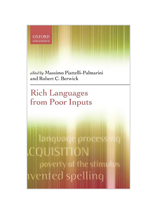 null - Rich Languages From Poor Inputs Hardcover English by Massimo Piattelli-Palmarini - 07-02-2013 - Image 1