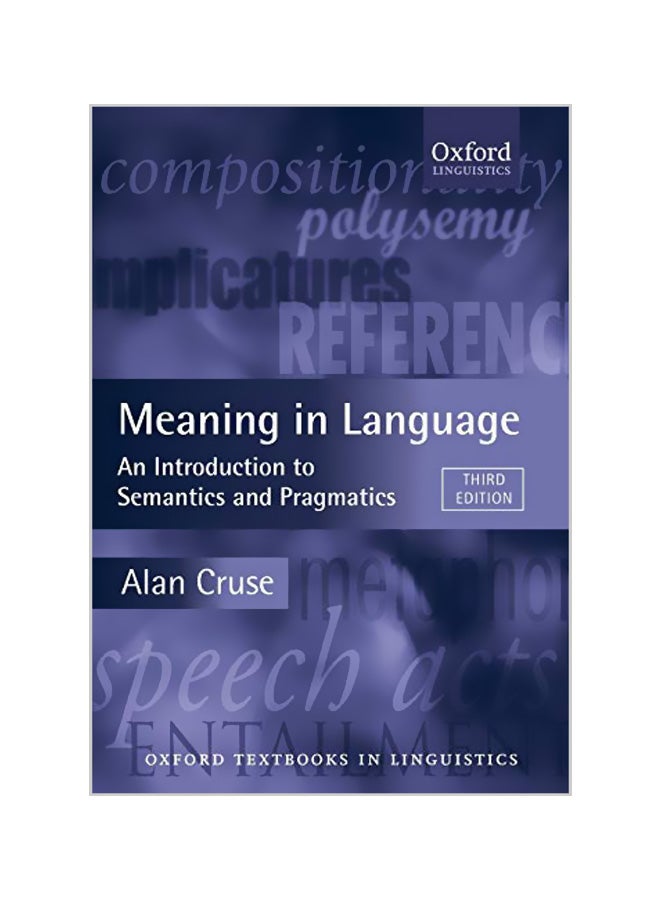 null - Meaning In Language : An Introduction To Semantics And Pragmatics Paperback English by Alan Cruse - 22-01-2011 - Image 1