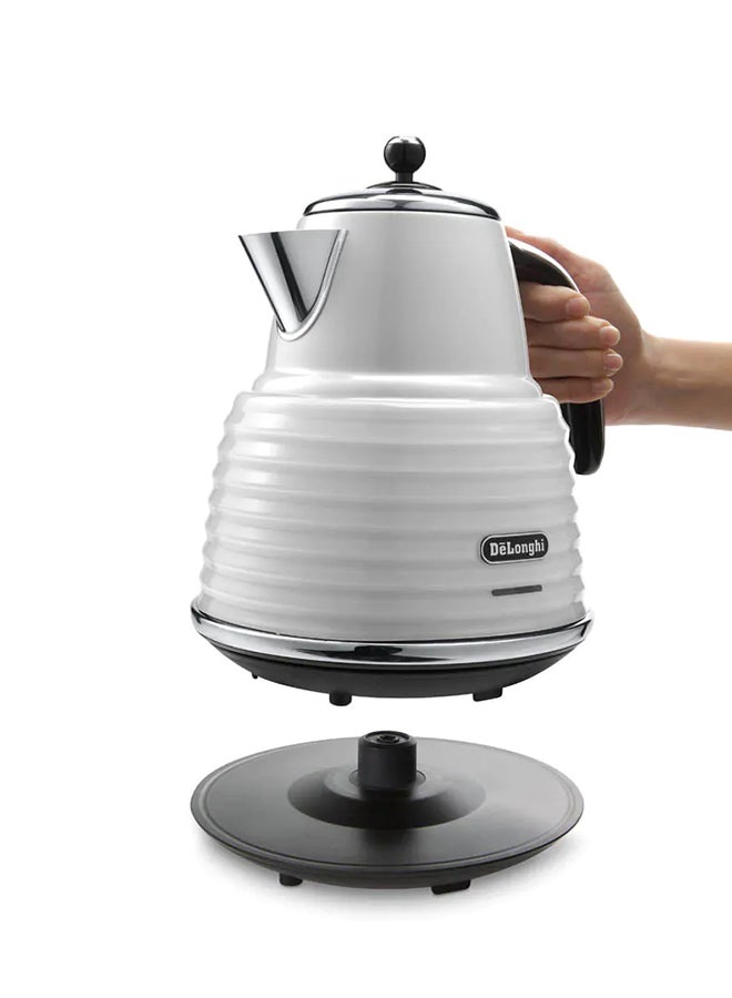 De'Longhi - Electric Kettle 1.5 L KBZ3001.WH White - Image 1