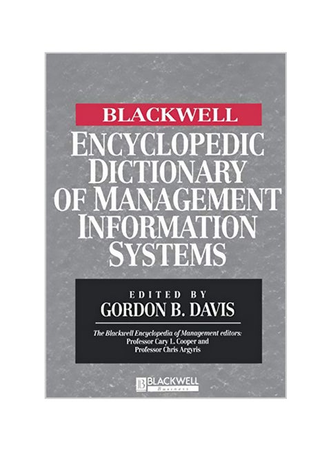 The Blackwell Encyclopedic Dictionary of Management Information Systems Paperback English by Davis, Gordon B.