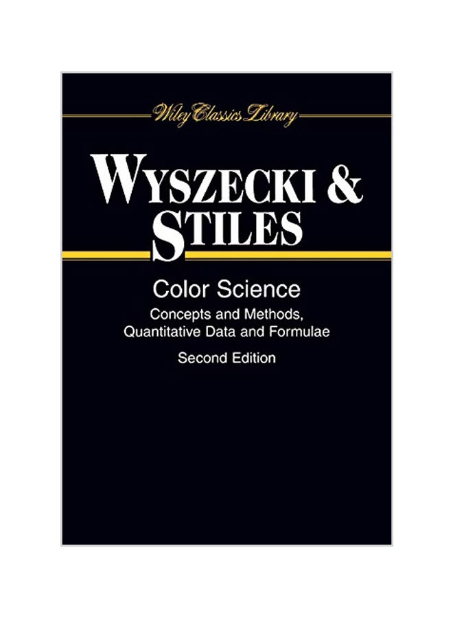 null - Color Science: Concepts and Methods, Quantitative Data and Formulae Paperback English by G?nther Wyszecki - Image 1