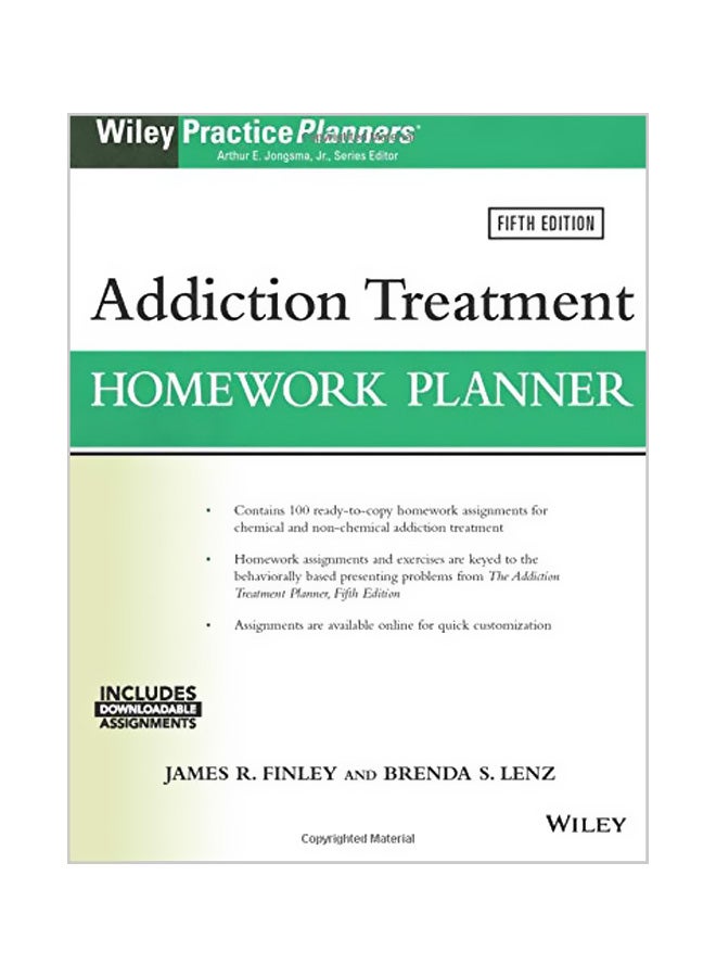 Addiction Treatment Homework Planner Paperback English by James R. Finley