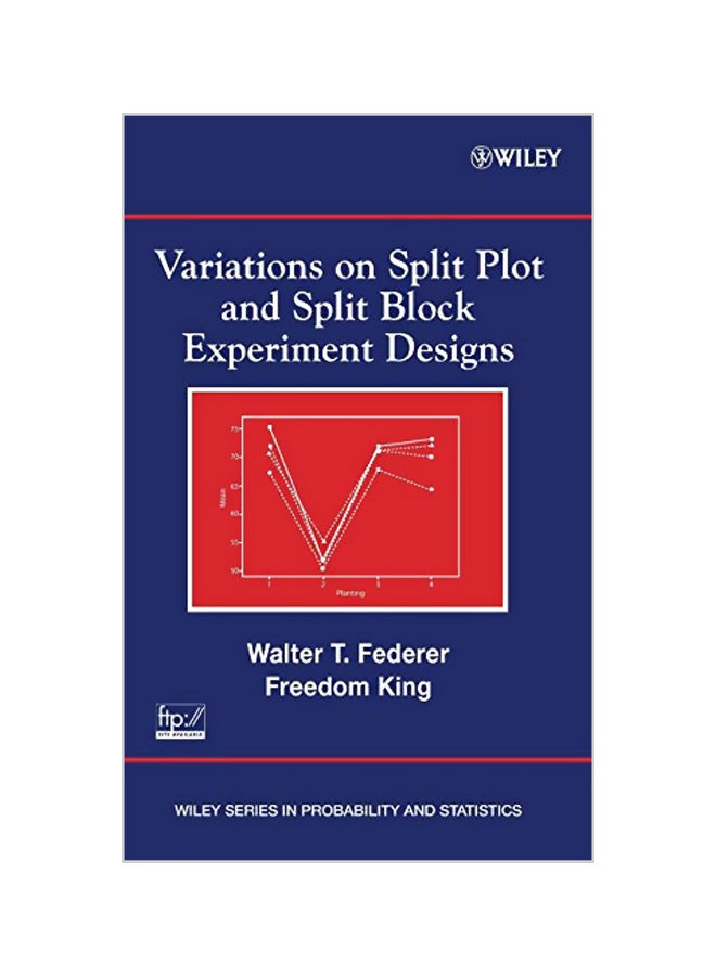 Variations On Split Plot And Split Block Experiment Designs Hardcover English by Walter T. Federer 
