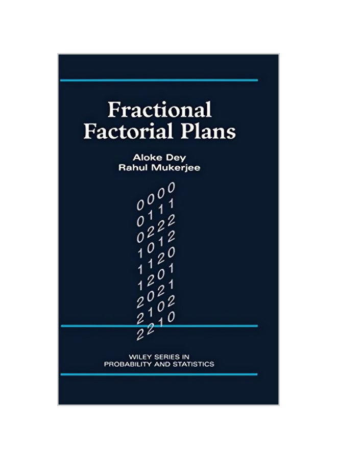 Fractional Factorial Plans Hardcover English by Aloke Dey 