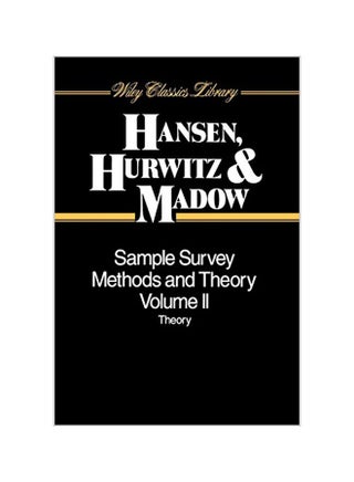 Sample Survey Methods and Theory, Volume 2: Theory Paperback English by Morris H. Hansen - v1562156606/N27208330A_1