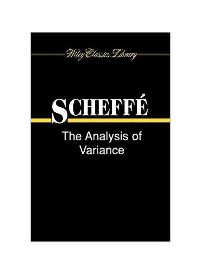 The Analysis of Variance Paperback English by Henry Scheffe 