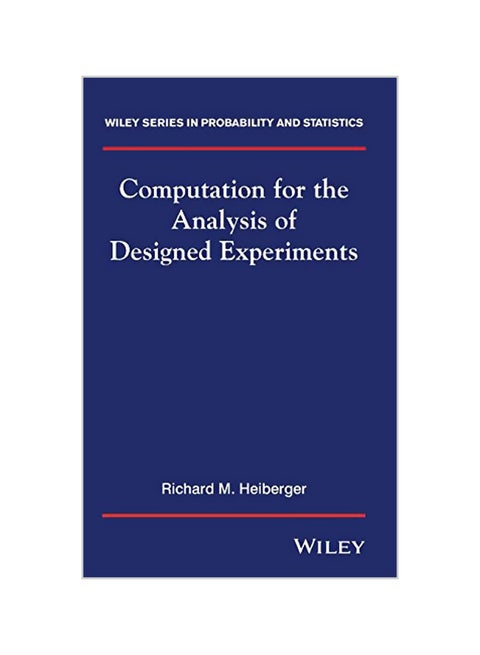 Computation Analysis Designed Experiment Hardcover English by Richard Heiberger