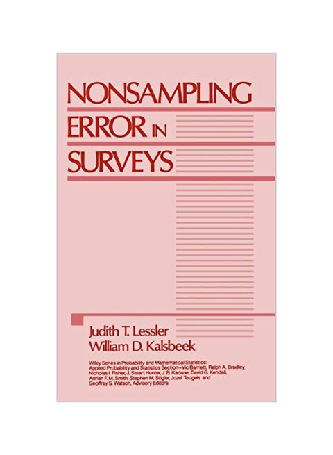 Nonsampling Error in Surveys Hardcover English by Judith T. Lessler
