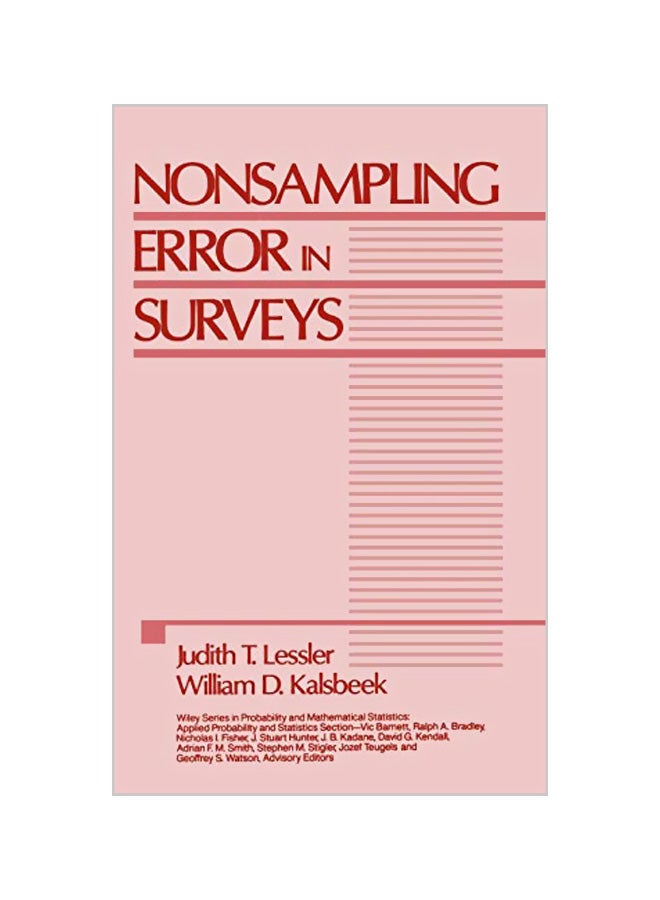 Nonsampling Error in Surveys Hardcover English by Judith T. Lessler